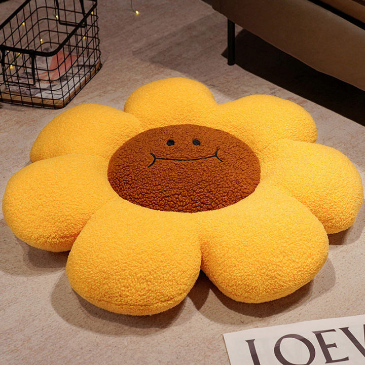 Smiling%20Face%20White%20Daisy%20Flower%20Cushion%20Plush%20Sunflower%20Chair%20Cushion%20-%20Image%204