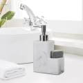 350ml Dish Soap Dispenser Pump Bottle Organizer Holder with Storage Compartment Marble Surface Refillable for. 