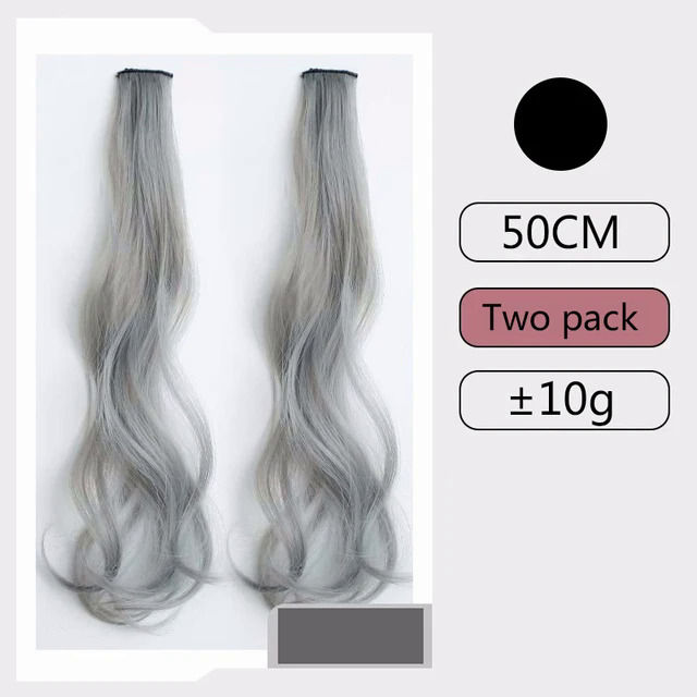 Long%20curly%20hair%20Color%20Hair%20Piece%20Hair%20Extensions%20Clip%20In%20Highlight%20Rainbow%20Hair%20Streak%20Pink%20Synthetic%20Hair%20Strands%20on%20Clips%20-%20Image%208