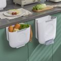 Folding Trash Can with Scraper Storage Box for Kitchen Wastebasket Paper Recycle Waste Disposer Dustbin Wastebin Bucket Garbage.
