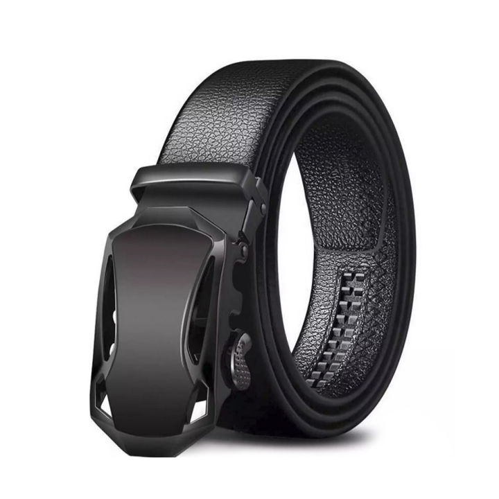 Black Artificial Lether Soft Auto Gear Belt For Men - Belt For Men