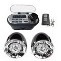 Motorcycle Audio Sound System Stereo Speaker Waterproof Motorbike Scooter FM Radio Bluetooth USB TF MP3 Music Player Kit. 