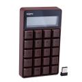 Mofii SK-657 2.4G Wireless Keyboard 20 Keys Numeric Keyboard Portable Calculator with LED Display for Accounting Office Pink.