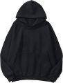 350 gsm cotton black winter stylish hoodie for man and women.