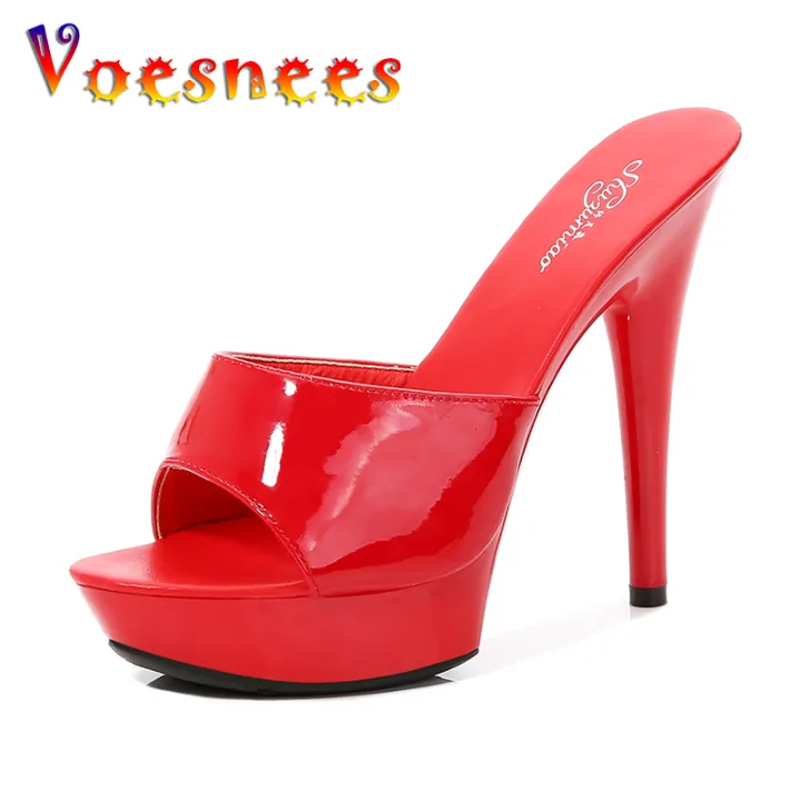Slippers%20Women%20Summer%202021%20New%20Black%20High%20Heels%209cm%2013%20CM%2015cm%20Color%20Club%20High%20Platform%20Thin%20Heels%20Party%20Girl%20Show%20Sandals%20-%20Image%203