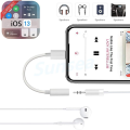 Audio Cable for Apple Lightning to Headphone 3.5 mm Jack Adapter, Aux Cord Cable, iPhone headphone connector aux dongle. 