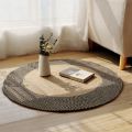 Japanese Style Woven Carpet Jute Round Floor Mat (S). 
