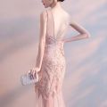 Evening Gown Women's Banquet High-End Generous Long Temperament Gorgeous Host Socialite Dress Fishtail.