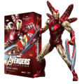 ZD Toys Marvel Iron Man MK85 Action Figure LED 7" with The Infinity SAGA Hologram Shield Figure Toy Gift. 