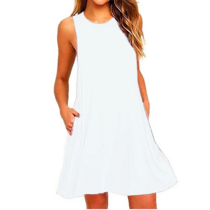 Women's%20Summer%20Casual%20Swing%20T-Shirt%20Dresses%20Beach%20Cover%20Up%20With%20Pockets%20Plus%20Size%20Loose%20T-shirt%20Dress%20-%20Image%207