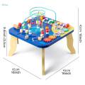 Baby Activity Table Bead Maze Gear Early Learning Wooden Play Table Toy for Toddlers Kids 1 2 3 4. 