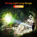 Powerful LED flashlight P700 tactical flash light lamp long range 1000m torch Waterproof camping hand light USB rechargeable.