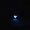 A Couple of Glowing Ring Love Open Ring Woman Man Glowing Heart Ring Blue Pink Glowing Ring Girl Jewelry Gift Wholesale. 