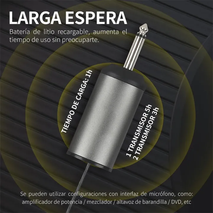 BOMGE%20Dual%20Wireless%20Microphone%20System%20Headset%20Mic/Stand%20Mic/Lavalier%20Lapel%20Mic%20with%20Rechargeable%20Bodypack%20Transmitter%20&%20Receiver%201/4"%20Output%20for%20iPhone,%20PA%20Speaker,%20DSLR%20Camera,%20Recording,%20Teaching%20-%20Image%202