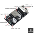 USB DC-DC Buck Converter Charging Step Down Module 6-32V to Fast Quick Charger Circuit Board 5V OUTPUT. 