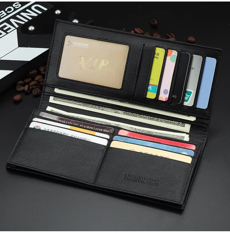 men's wallet clutch bag Microfiber synthetic leather wallets thin - Main Image