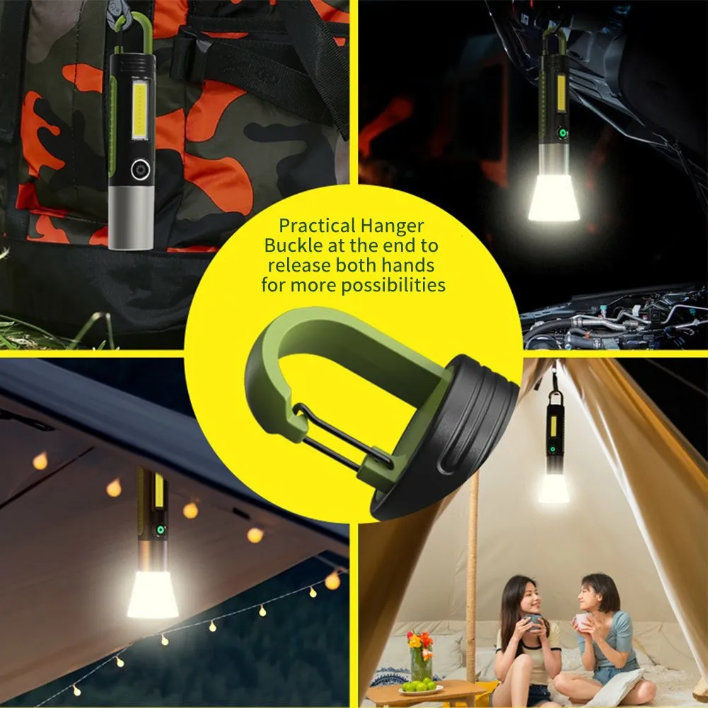 Smiling Shark-SD0707 Outdoor Camping LED Flashlight Rechargeable With Hook