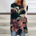 Women's T-shirt Coconut Tree T shirt Women Fashion T-shirt Beach Tshirt Hawaii T Shirt Long Sleeve Tshirt Ladies Tops Tees Tunic.
