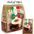 Santos Sugar Free Cappuccino Coffee 15gm - Combo of 20pcs. 