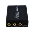 SD HD 3G SDI to AV Composite RCA Video + L/R Analog Stereo Audio Video Converter Scaler.