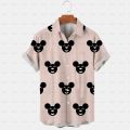 2023 3d Disney Donald Duck Mickey Mouse Floral Men's Shirt Summer Fashion Street Trend Retro Boutique Top.
