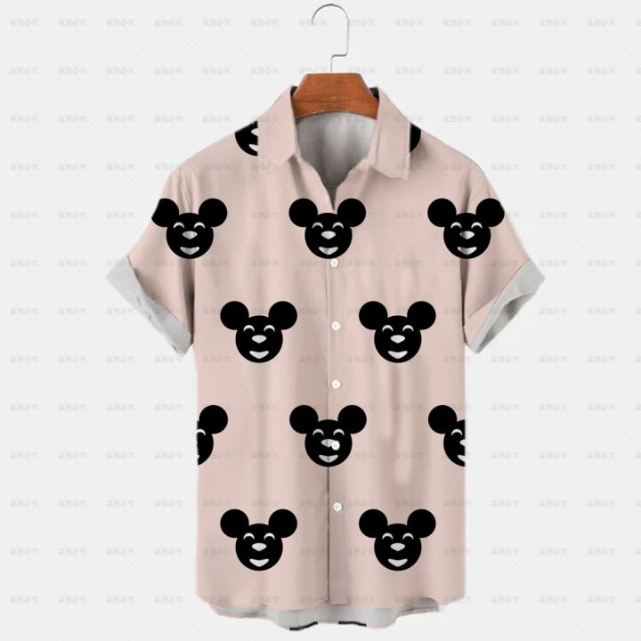2023%203d%20Disney%20Donald%20Duck%20Mickey%20Mouse%20Floral%20Men's%20Shirt%20Summer%20Fashion%20Street%20Trend%20Retro%20Boutique%20Top%20-%20Image%207