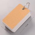 100pcs/box Handwritten Card Notepads Cowhide Color Word Card Kawaii Memo Pad Blank Kraft Paper Cute Ring Buckle Letter Card4x7cm.