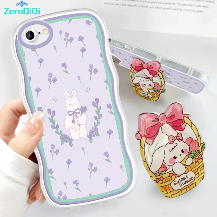 ZeroQiQi%20for%20OPPO%20A71%20Back%20Cover%20With%20Free%20Holder%20Flower%20Bunny%20Wavy%20Phone%20Case%20Camera%20Protection%20Transparent%20TPU%20Soft%20Cover%20for%20Girls%20-%20Image%202