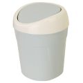 Plastic Mini Desktop Waste Bin Home Kitchen Trash Can Rolling Cover Dustbin Trash Basket for Table Home Office Desk Dustbin. 