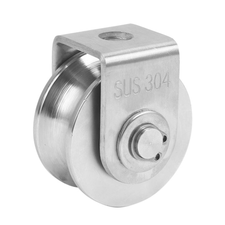 2Pcs%202%20Inch%20Roller%20Wheel%20Bearings%20U%20Groove%20Pulley%20Wheels%20Heavy%20Duty%20Grooved%20Wheel%20for%20Material%20Handling%20and%20Moving%20-%20Image%202