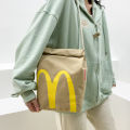 McDonald's school bag, paper bag, printed bento box, bucket bag, personalized student school bag, casual drawstring bag, shoulder bag. 