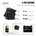 3Pc 12V 20A Rocker Toggle LED Switch Blue Light SPST On-Off Control for Boats Cars Racing Cars Off-Road Vehicles Heavy Trucks RVs ATVs and Anything That Uses a 12 Volt Power. 