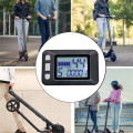 P9 LCD Display Dashboard LCD Screen 24V 36V 48V 60V Electric Bike Meter Replacement Parts Accessories For Electric Scooter LCD Display(SM Plug 6PIN). 