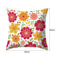 Throw Pillow Cover Dust-proof Flower Pattern Pillow Cover. 