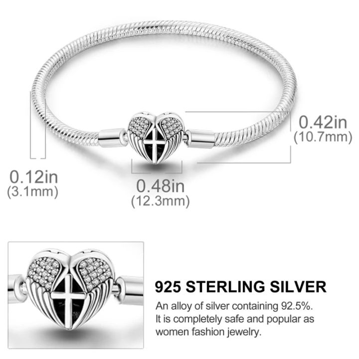 High%20Quality%20925%20Silver%20Bracelet%20Fit%20Original%20Pandora%20Charms%20Pendant%20Jewelry%20Gift%20Cute%20cat%20Tulip%20Unicorn%20Snake%20Bone%20Chain%20BruberryBe%20-%20Image%207