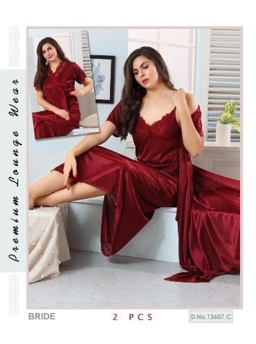 Womens Exclusive Nighty Dresses Fashionable 2 Part Night Dress - Night Dress