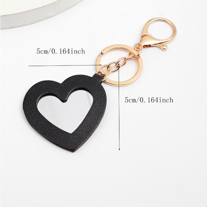 Pu+Lens%20Keychain%20Mirror%20Fashionable%20Bag%20Pendant%20Cosmetic%20Mirror%20for%20Accessory%20Daily%20Use%20Personal%20Care%20Bag%20Decoration%20Women/Girls%20-%20Image%209