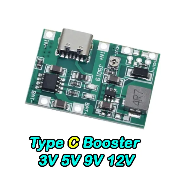 Module J5109 Type C J5109 3V 5V 9V 12V Booster Module Type-C Mini Ups Circuit ...