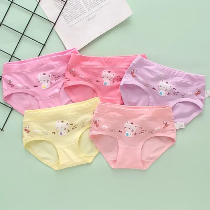 Girls'%20Underwear%20Kids%20Panties%20Shorts%20Cartoon%20Cat%20Pattern%205pieces%20Lot%20For%20Girls%204-12%20Toddler%20Boxer%20Briefs%20Youth%20Cotton%20Briefs%20-%20Image%205