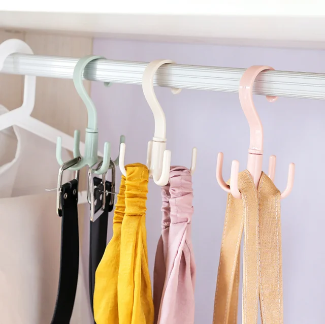 Rotating%204%20Claw%20Hook%20rack%20Multi%20functional%20Creative%20Cloth%20hanger%20Wardrobe%20Tie%20Hat%20bag%20storage%20Organizers%20Bedroom%20Closets%20-%20Image%204