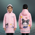 Fairy Printed Pink Children's Raincoat with Zipper & Button System – Girls & Boys | Kindergarten, Preschool & Elementary School | Backpack-Friendly Waterproof Raincoat for Kids. 