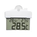 Transparent Thermometer Hydrometer LCD Digital Window Adhesive Cup Suction Measures Hygrometer Tape L2S2. 