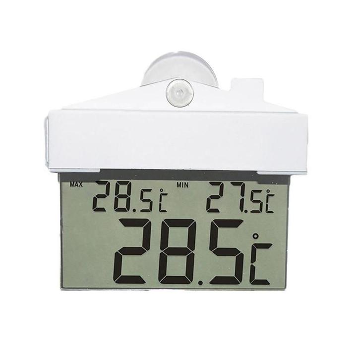 Transparent Thermometer Hydrometer LCD Digital Window Adhesive Cup Suction Measures Hygrometer Tape L2S2