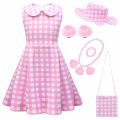Summer New Children's Lapel Skirt Cosplay Barbie Character Girl Vest Dress 81578.