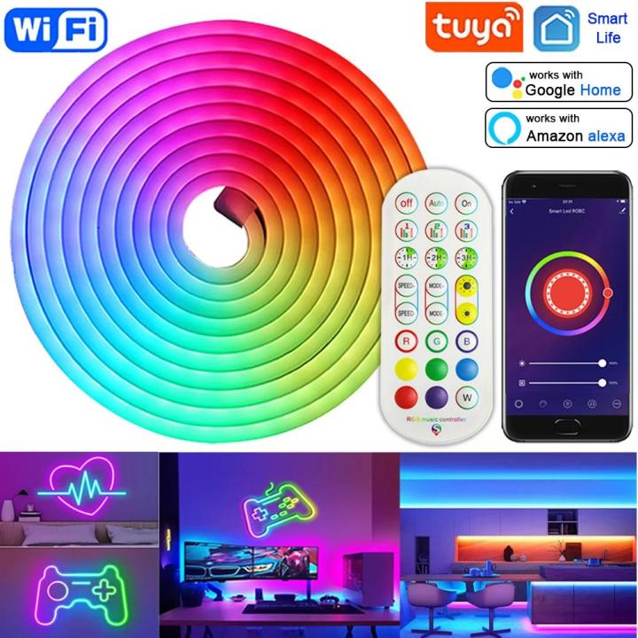 5M LED NEON RGB MAGIC, 5M LED Neon RGB Strip Light – USB Powered, Smart App Remote Control, Music Sync, Multicolor Lighting(2600 - View #4