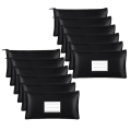 12PC Money Bags with Zipper Security Bank Deposit Bag Money Bag Receipt Holder for Cash Coins Cosmetic Paper Money Tool.