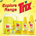 Trix Dishwashing Liquid 5L Mega Refill Super Saver Pack with Lemon Fragrance for Scratch-Free Sparkling Clean Dishes, removes grease stains with power-rich thick foam.