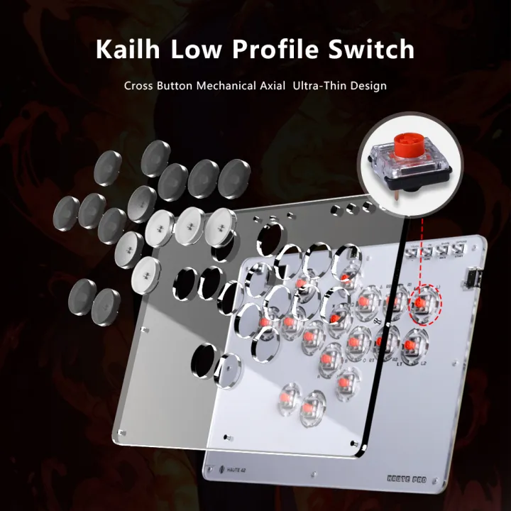 Haute42%20Joystick%20Hitbox%20Keyboard%20Arcade%20Stick%20Controller%20For%20PS4/PS5/Switch%20Arcade%20Hitbox%20Leverless%20Controller%20Fight%20Sticks%20PC%20-%20Image%203