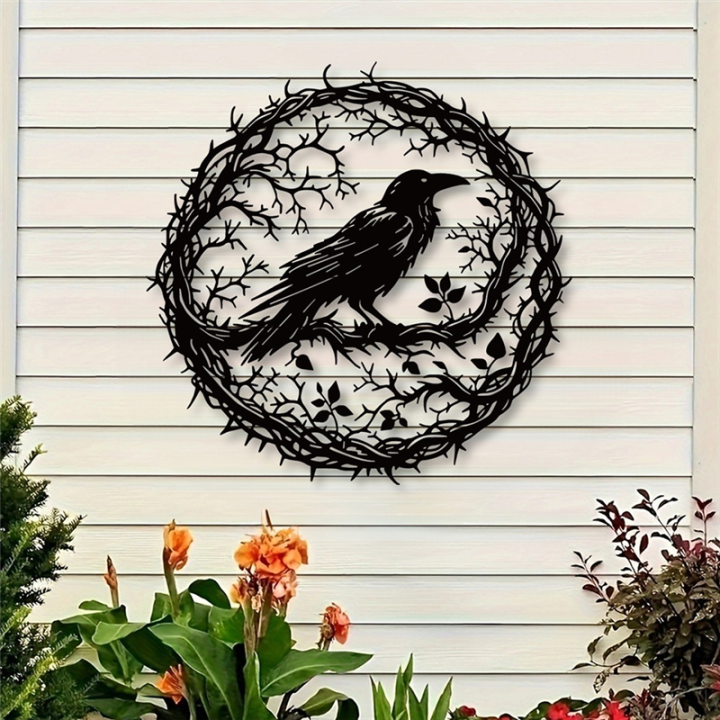 Raven%20Bird%20Metal%20Wall%20Art,Crow%20Wall%20Art%20Decor%20Sculpture%20-%20Image%206