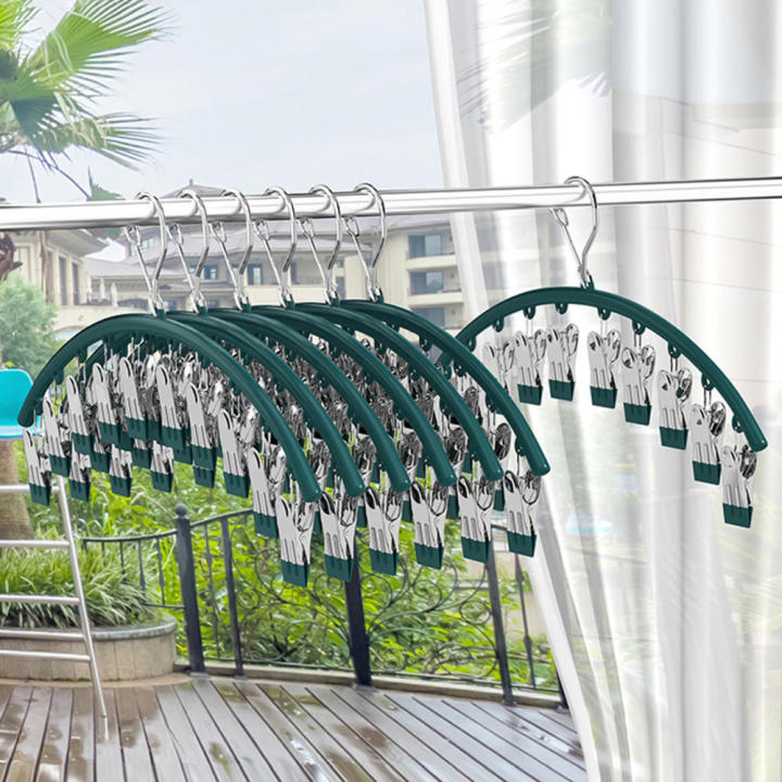 Stainless%20steel%20hangers%20Efficient%20Space-saving%20Windproof%20hamgers%20PVC%20waterproof%2010%20clips%20hangers%20for%20clothes%20for%20Home%20organization%20Travel%20accessories%20Dorm%20room%20essentials%20Wet%20weather%20drying%20Suitable%20-%20Image%209
